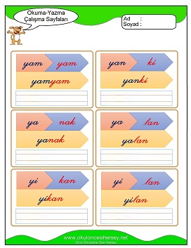 y sesi Grubu Çalışma Sayfaları